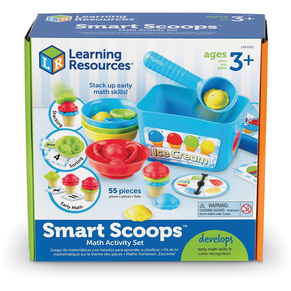 Learning Resources Smart Scoops Math Activity Set - Theme/Subject: Learning - Skill Learning: Mathematics, Counting, Sorting, Sequencing, Twist, Color Identification, Educational, Stacking - 3 Year & . Picture 1