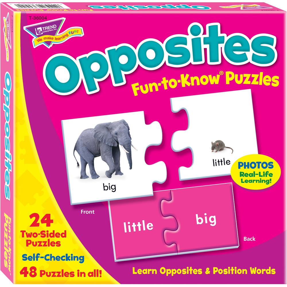 Trend Fun-to-Know Opposites Puzzles - 3+48 Piece. Picture 1