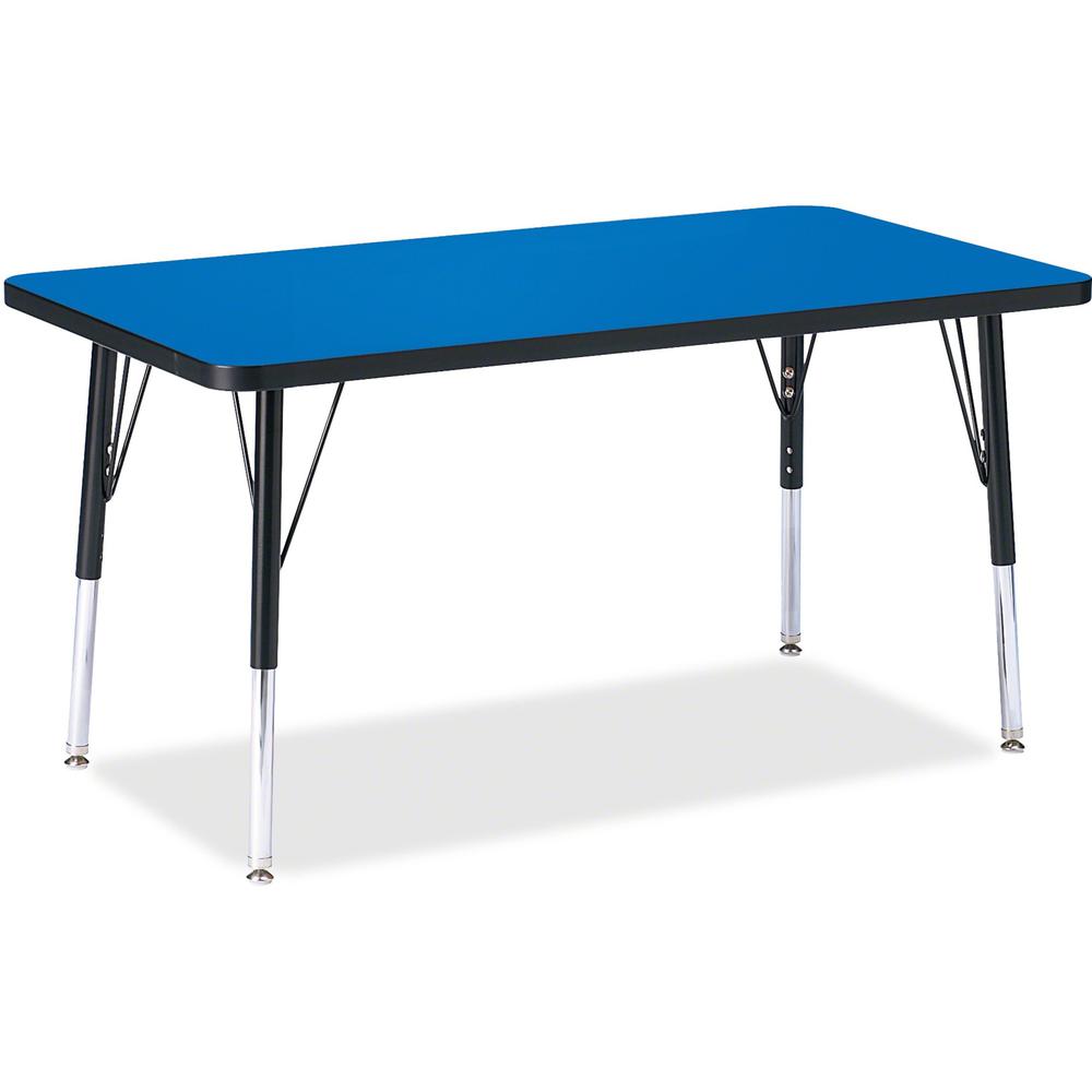 Jonti-Craft Berries Elementary Height Color Top Rectangle Table - Blue ...