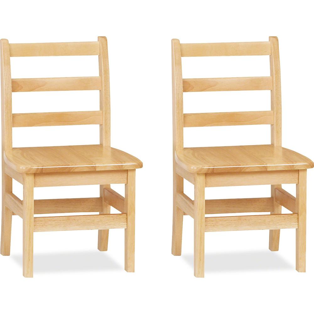 Jonti-Craft KYDZ Ladderback Chair - Woodgrain - Solid Hardwood - 2 / Carton. Picture 1