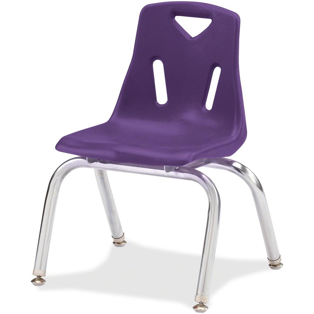Jonti-Craft Berries Stacking Chair - Steel Frame - Four-legged Base - Purple - Polypropylene - 1 Each. Picture 1