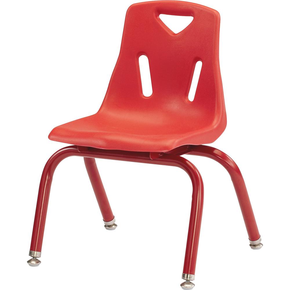 Jonti-Craft Berries Stacking Chair - Steel Frame - Four-legged Base - Red - Polypropylene - 1 Each. The main picture.