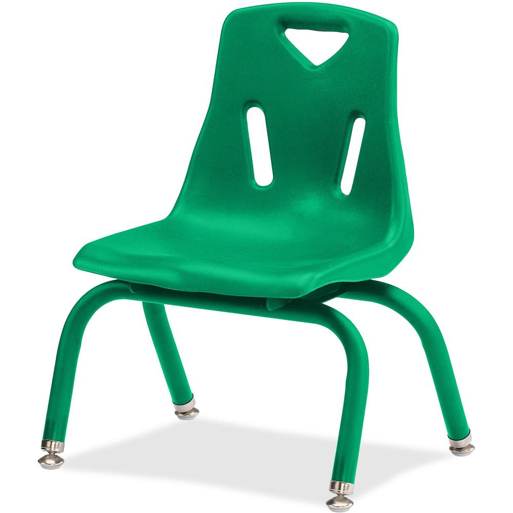 Jonti-Craft Berries Plastic Chair with Powder Coated Legs - Steel Frame - Four-legged Base - Green - Polypropylene - 1 Each. Picture 1