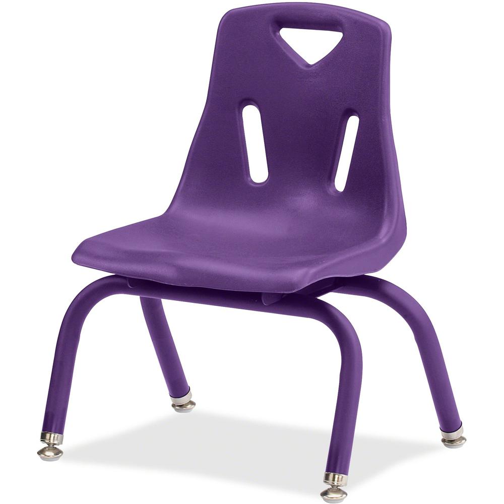 Jonti-Craft Berries Plastic Chair with Powder Coated Legs - Steel Frame - Four-legged Base - Purple - Polypropylene - 1 Each. Picture 1