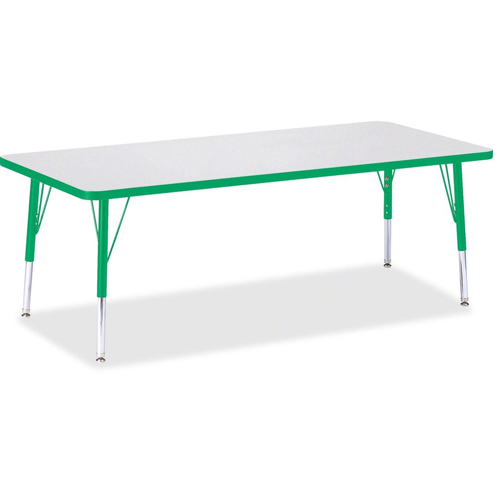 Jonti-Craft Berries Toddler Height Prism Edge Rectangle Table - Green ...