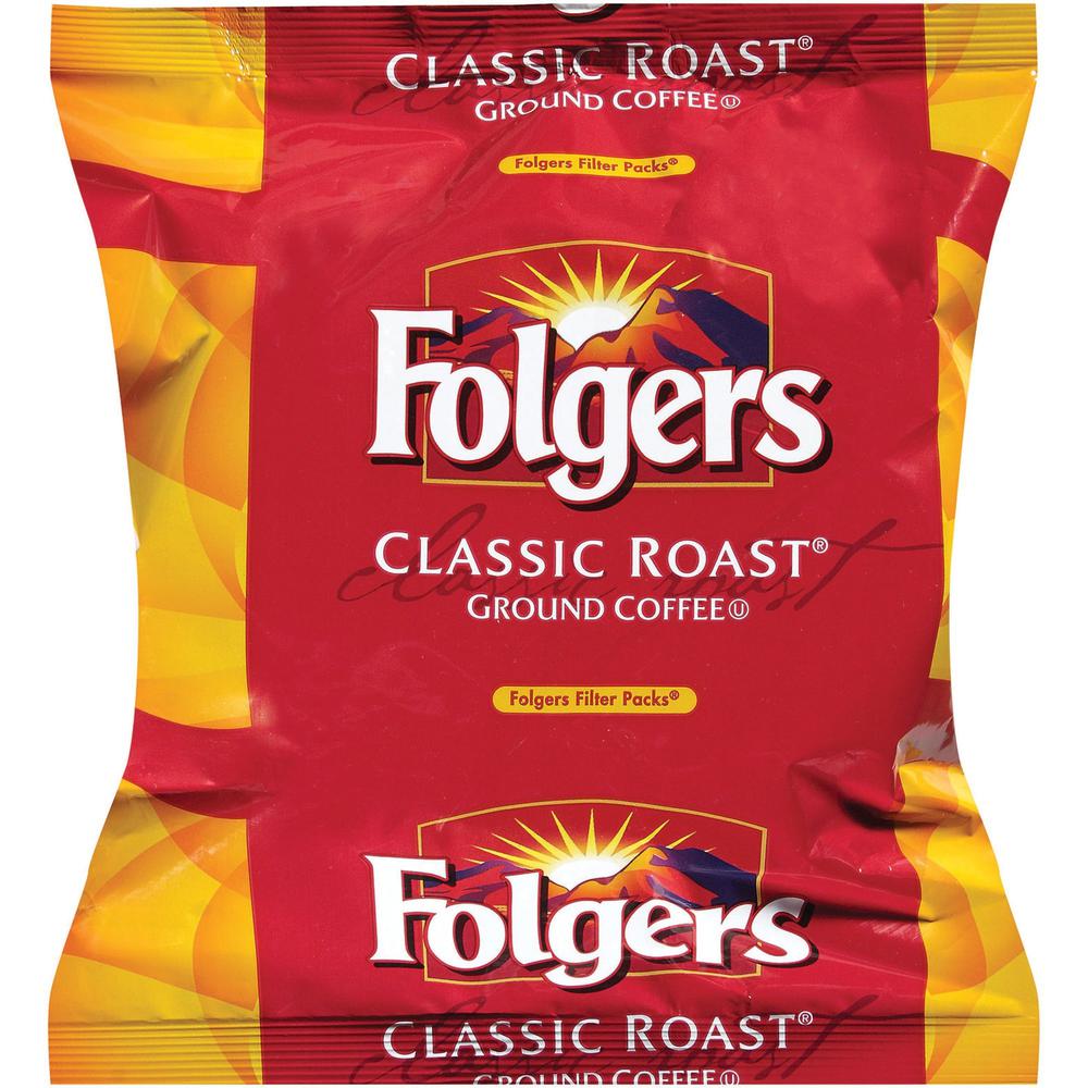 Folgers&reg; Filter Pack Classic Roast Coffee - 0.9 oz - 16 / Carton. The main picture.