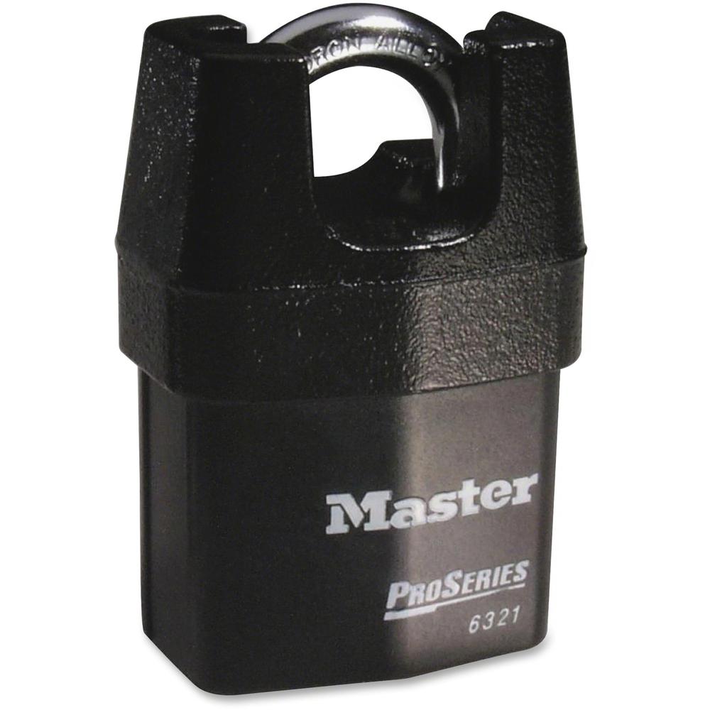 Master Lock Boron Shackle Pro Series Padlock - Keyed Different - 0.31" Shackle Diameter - Cut Resistant, Pry Resistant - Steel - Black - 1 Each. Picture 1