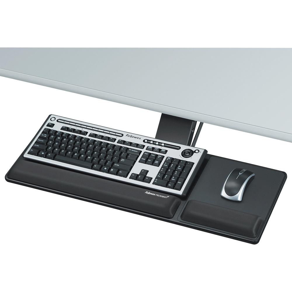 Designer Suites&trade; Compact Keyboard Tray - 3" Height x 27.5" Width x 18" Depth - Black - 1. Picture 1