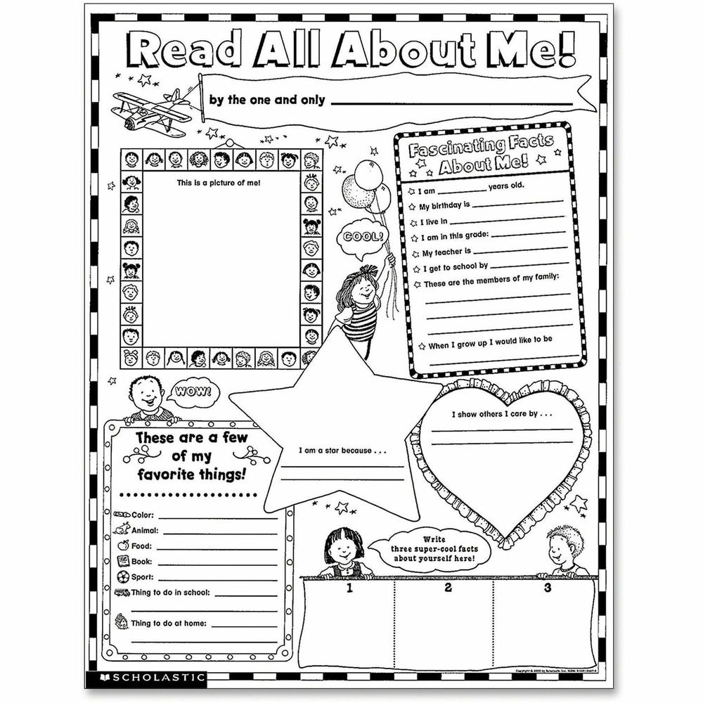 Scholastic Teach Res. Read About Me Poster - 17" Width x 22" Height. The main picture.