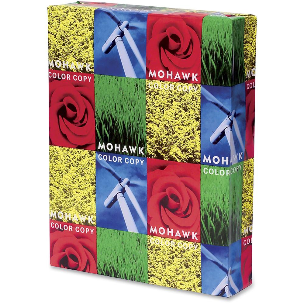 Mohawk Copy Paper - Bright White - 98 Brightness - 95% Opacity - Letter - 8 1/2" x 11" - 28 lb Basis Weight - Super Smooth - 500 / Ream - Acid-free, Chlorine-free, Archival-safe - Bright White. Picture 1