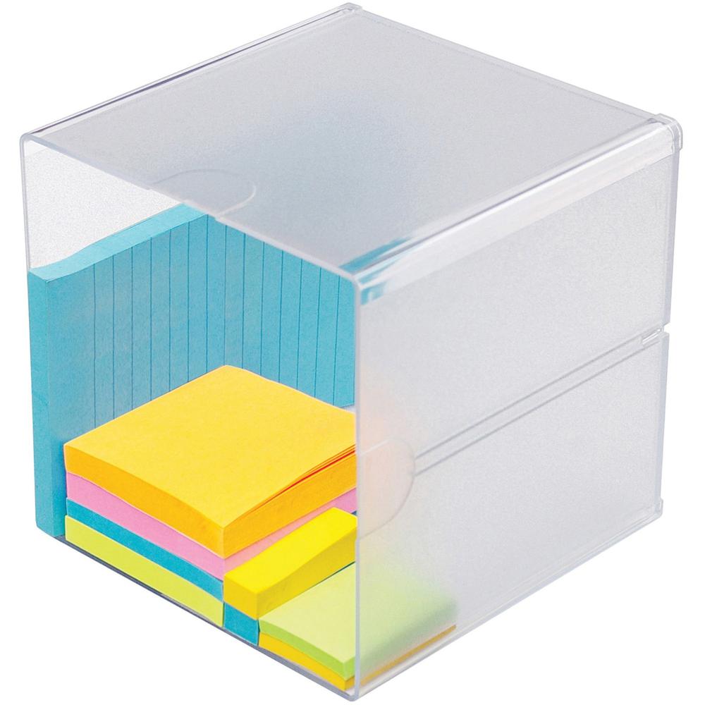 Deflecto Stackable Cube Organizer - 6" Height x 6" Width x 6" Depth - Desktop - Stackable - Plastic - 1 Each. The main picture.