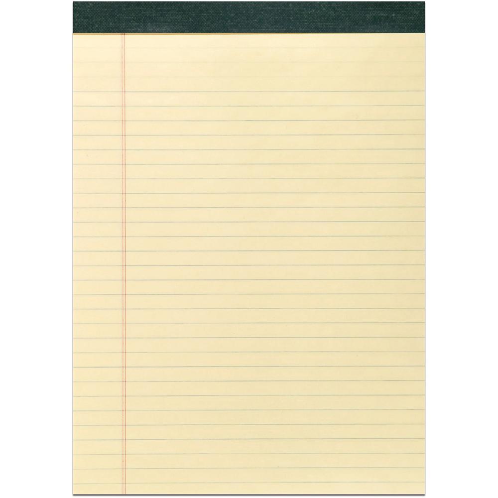 Roaring Spring Recycled Legal Pad - 40 Sheets - 80 Pages - Printed - Stapled/Tapebound - Both Side Ruling Surface - Double Line Red Margin - 15 lb Basis Weight - 56 g/m&#178; Grammage - 11 3/4" x 8 1/. Picture 1