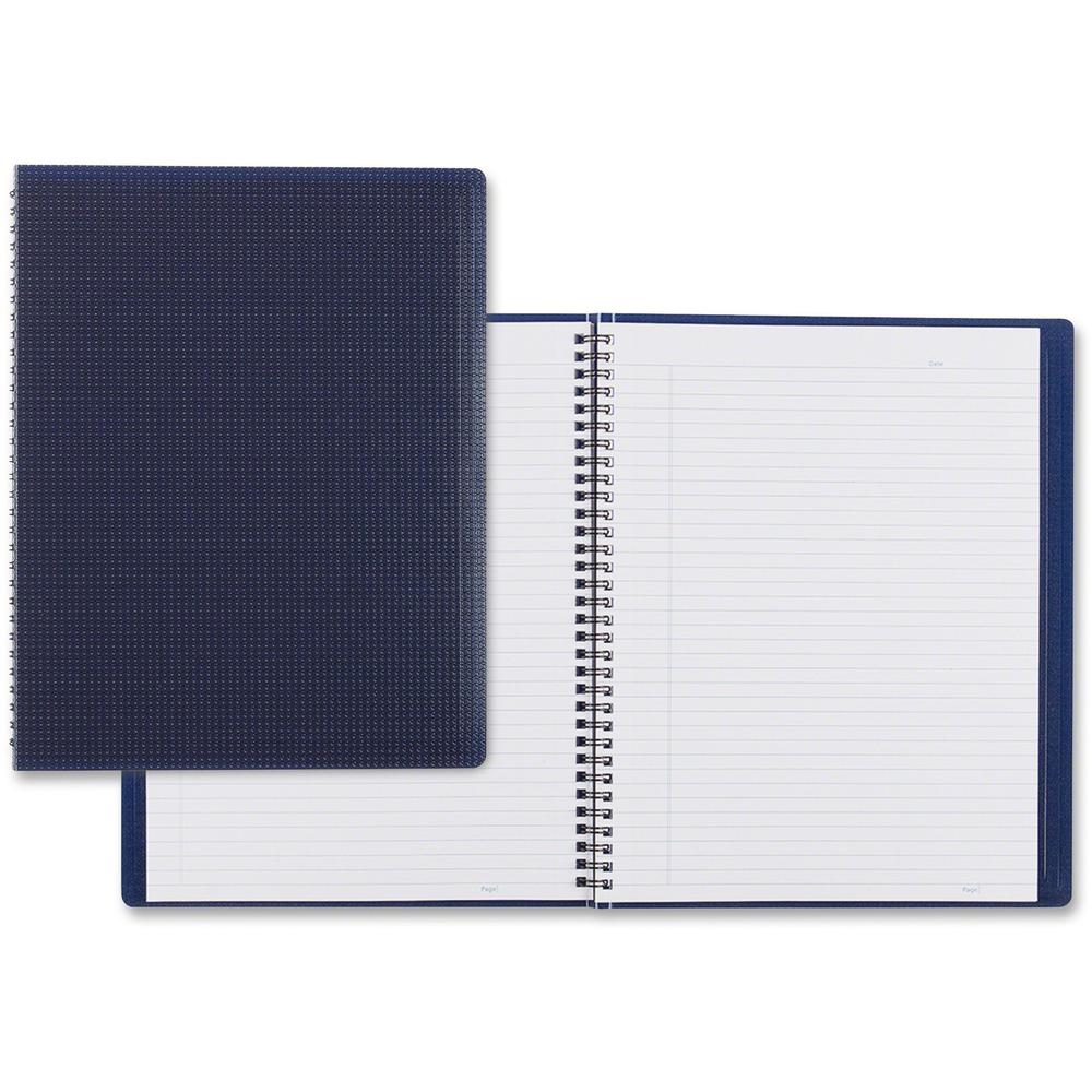 Blueline Duraflex Notebook - Letter - 160 Sheets - Twin Wirebound - Ruled - 8 1/2" x 11" - Blue Cover Textured - Poly Cover - Micro Perforated, Flexible Cover, Wear Resistant, Tear Resistant - Recycle. The main picture.