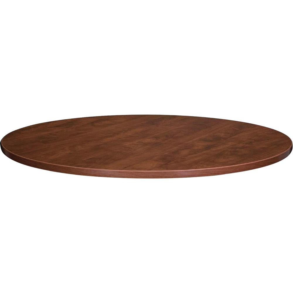 Lorell Essentials Conference Table Top - Cherry Round Top - 41.75" Table Top Width x 41.75" Table Top Depth x 1.25" Table Top Thickness x 42" Table Top Diameter - 1" Height - Assembly Required - Cherr. The main picture.