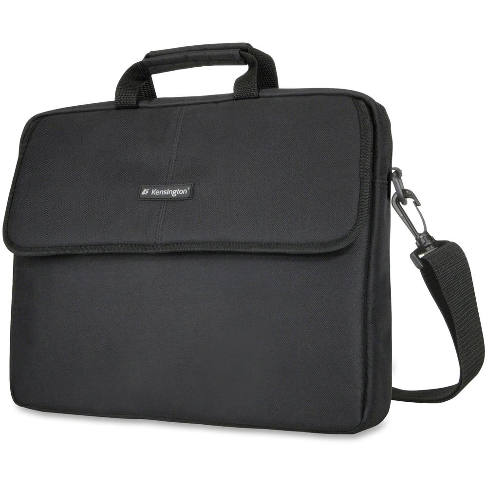 Kensington Classic SP17 Carrying Case (Sleeve) for 17" Notebook - Black - Polyester Body - Shoulder Strap - 16" Height x 2.3" Width x 16" Depth - 1 Each - Retail. Picture 1
