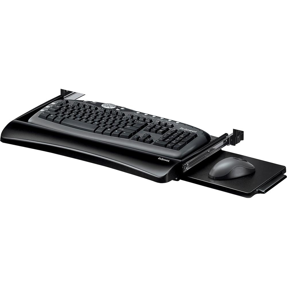 Office Suites&trade; Underdesk Keyboard Drawer - 2.3" Height x 22" Width x 11.6" Depth - Black - 1. The main picture.