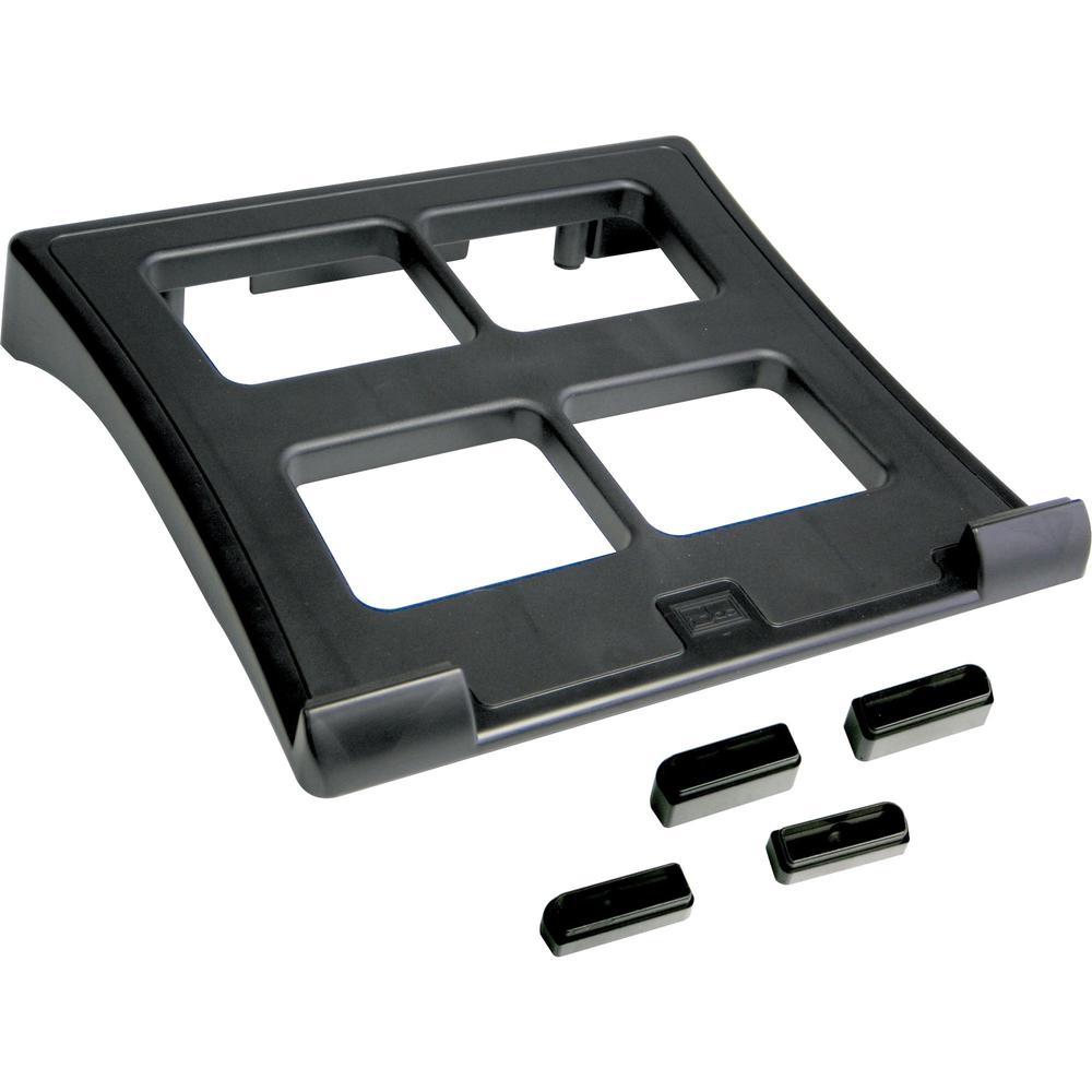 DAC Height and Angle Adjustable Laptop Stand - 2.6" Height x 11.5" Width x 13" Depth - Black. Picture 1