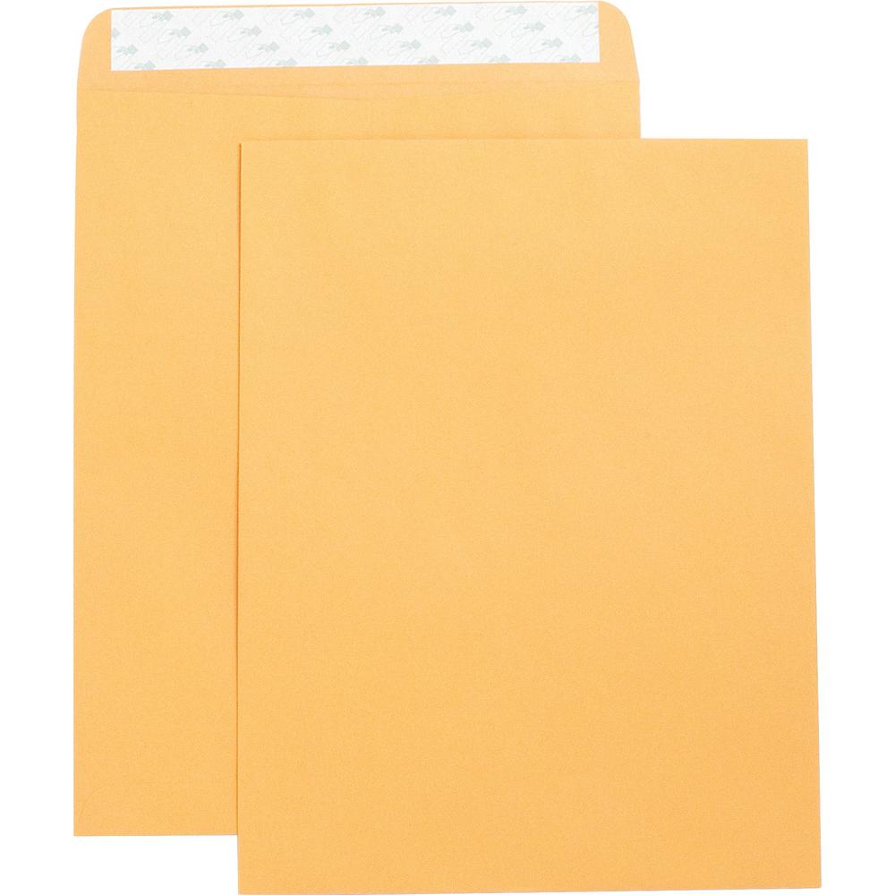 Business Source Self Adhesive Kraft Catalog Envelopes - Catalog - 10" Width x 13" Length - 28 lb - Self-sealing - Kraft - 250 / Box - Brown Kraft. The main picture.