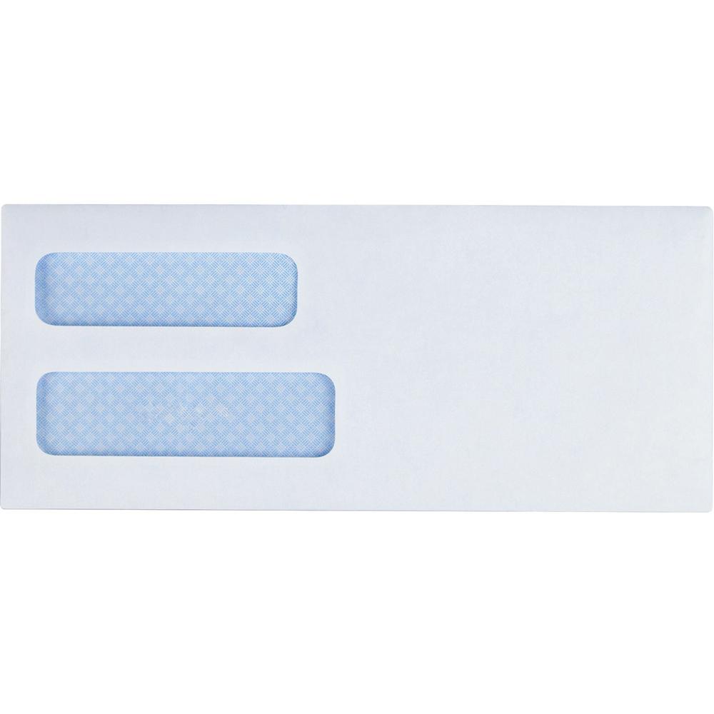 Business Source No. 8-5/8 Business Check Envelopes - Double Window - #8 5/8 - 8 5/8" Width x 3 5/8" Length - 24 lb - Gummed - Wove - 500 / Box - White. The main picture.