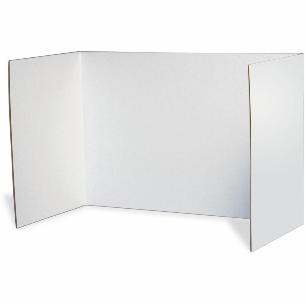 Pacon Privacy Boards - 48"W x 16"H - 4 Boards/Pack - White. Picture 1