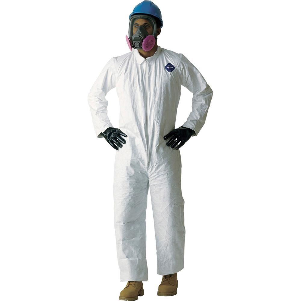 DuPont TY120 Tyvek Coveralls - XX-Large Size - Polyolefin - White - Anti-static, Stress Resistant - 25 / Carton. Picture 1