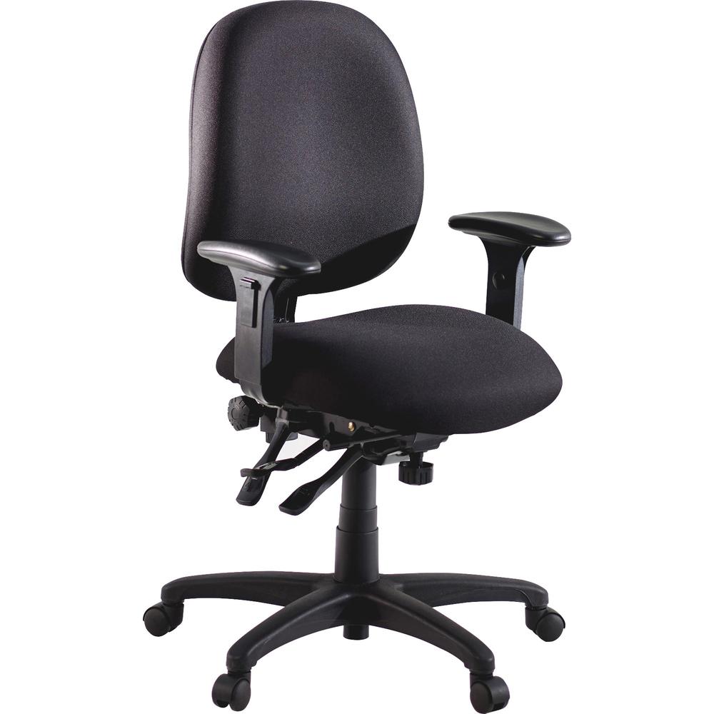 Lorell High Performance Task Chair - Black Seat - Black Back - Metal Frame - 5-star Base - 1 Each. The main picture.