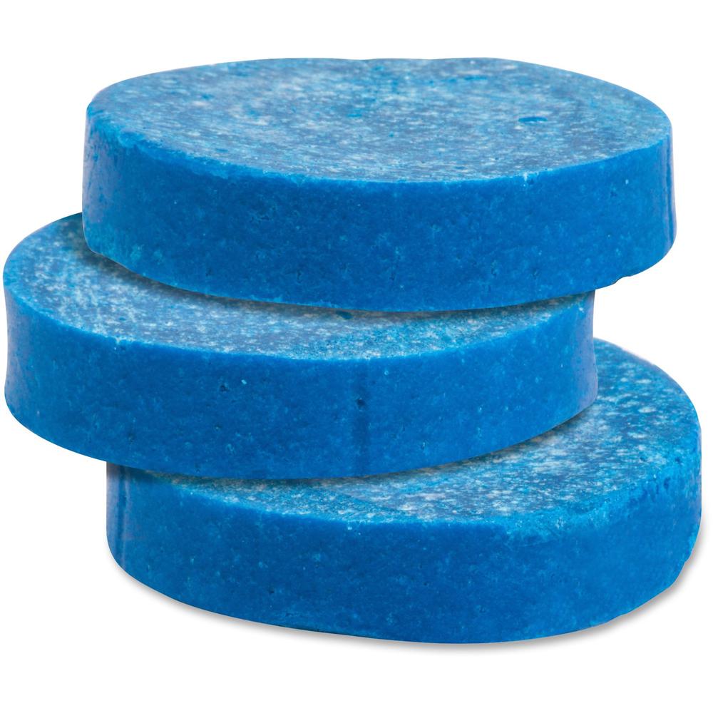 Genuine Joe Non-Para Toss Blocks - Non-para Deodorizer, Water Soluble, Biodegradeable, Acid-free - 12 / Box - Blue. Picture 1