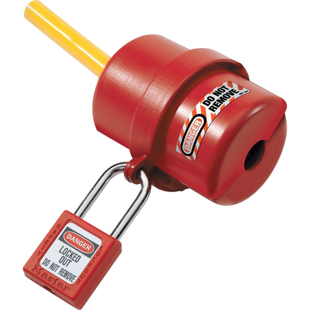 Master Lock Rotating Electrical Plug Lockout - For Electrical Plug - Dielectric, Lightweight - Xenoy Thermoplastic - Red. Picture 1