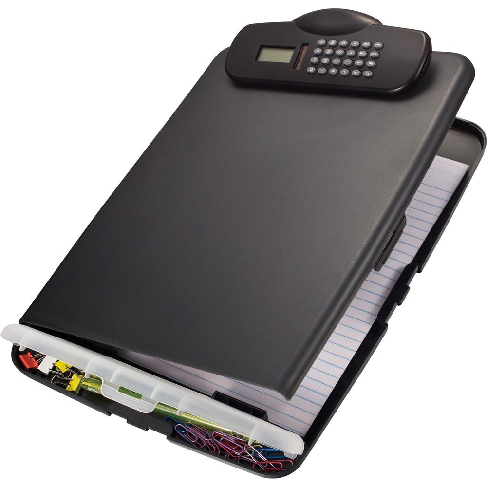 Officemate Slim Clipboard Storage Box with Calculator - 10" x 14 1/2" - 1 Each. The main picture.