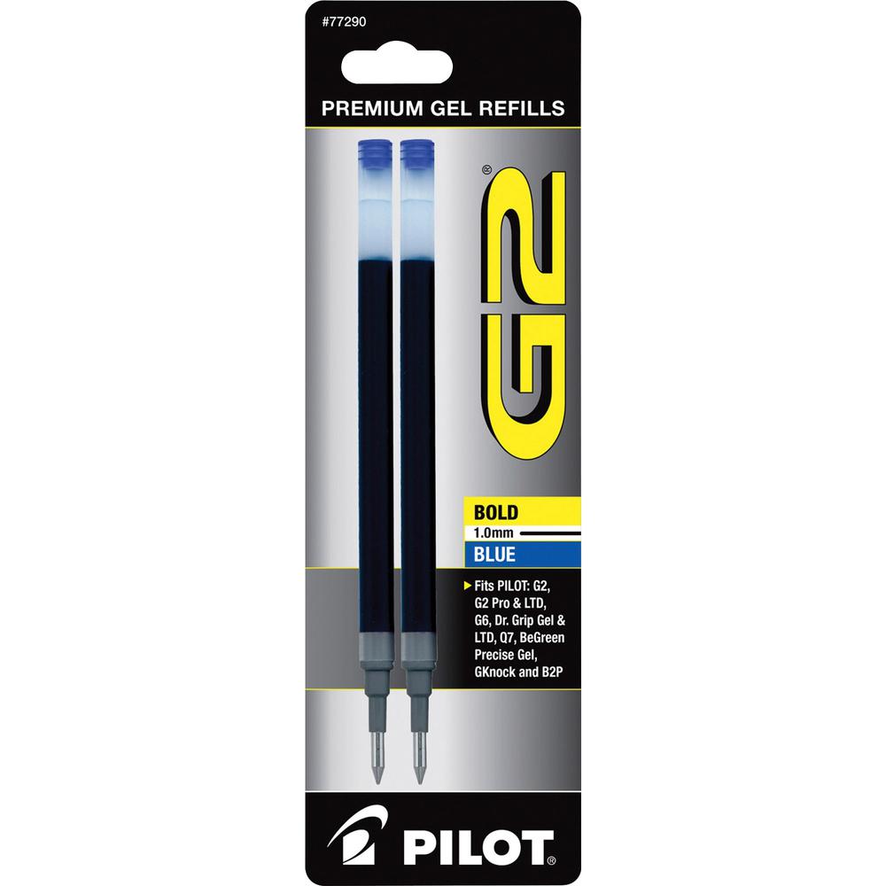 Pilot G2 Bold Gel Pen Refills - 1 mm, Bold Point - Blue Ink - Smear Proof - 2 / Pack. The main picture.