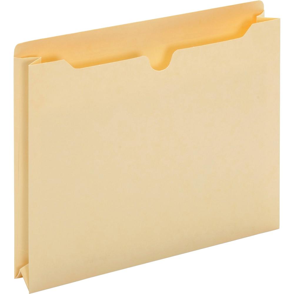 Pendaflex Letter Recycled File Jacket - 8 1/2" x 11" - 500 Sheet Capacity - 2" Expansion - Top Tab Location - Manila - Manila - 100% Recycled - 50 / Box. Picture 1