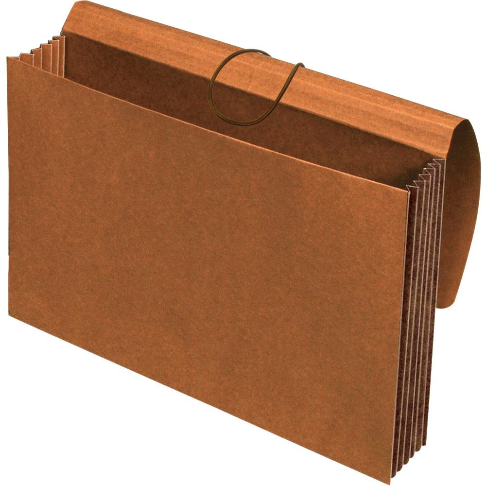 Pendaflex Legal Recycled File Wallet - 10" x 15 3/8" , 8 1/2" x 14" - 1200 Sheet Capacity - 5 1/4" Expansion - Top Tab Location - Redrope, Tyvek - Brown - 10% Recycled - 1 Each. Picture 1