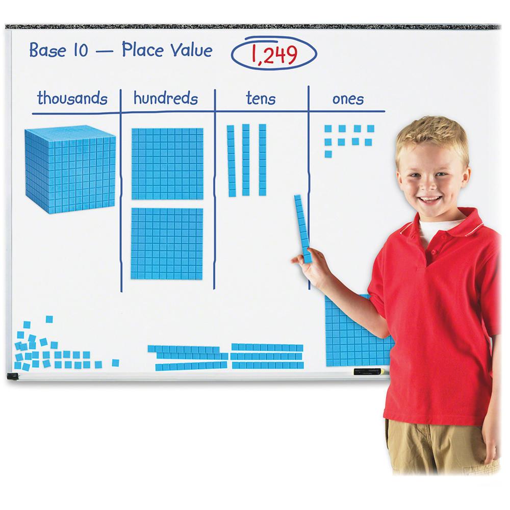 Learning Resources Giant Magnetic Base Ten Set - Skill Learning: Visual Interpretation - 6-8 Year - 121 Pieces. Picture 1