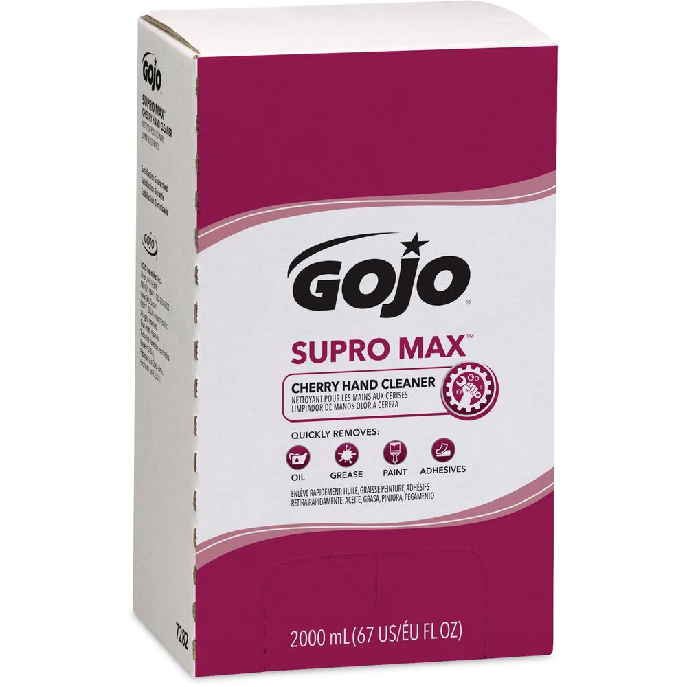 Gojo&reg; Supro Max Cherry Hand Cleaner - Cherry Scent - 67.6 fl oz (2 L) - Adhesive Remover, Soil Remover - Hand - Tan - 1 Each. The main picture.