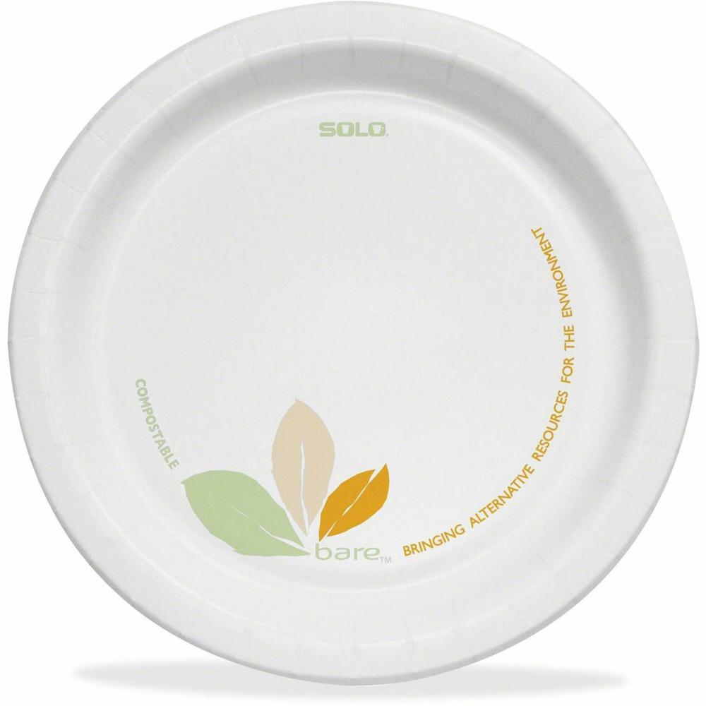 Bare Paper Dinnerware Plates - Microwave Safe - 500 / Carton. The main picture.