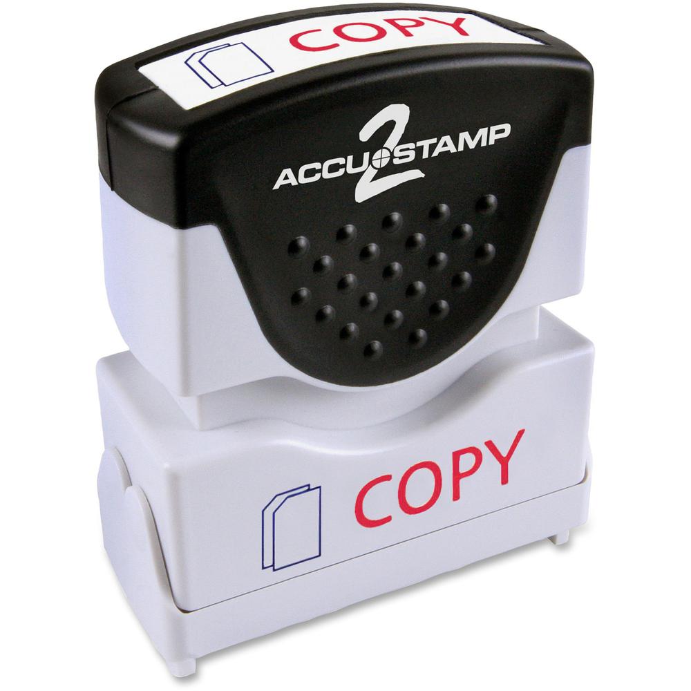 COSCO 2-Color Shutter Stamp - Message Stamp - "COPY" - 0.50" Impression Width - 20000 Impression(s) - Red, Blue - Rubber, Plastic - 1 Each. The main picture.