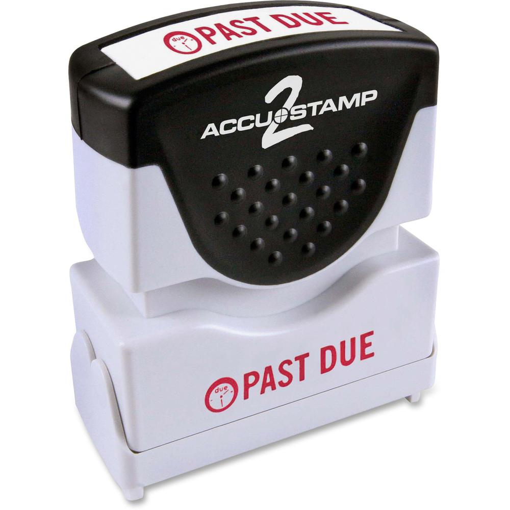 COSCO Shutter Stamp - Message Stamp - "PAST DUE" - 0.50" Impression Width - 20000 Impression(s) - Red - Rubber, Plastic - 1 Each. Picture 1