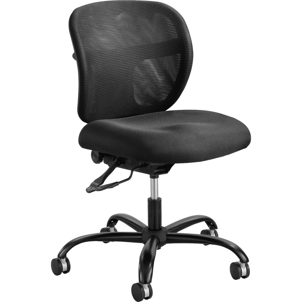 Safco Vue Intensive Use Mesh Task Chair - Polyester Seat - Nylon Back - 5-star Base - Black - 1 Each. Picture 1