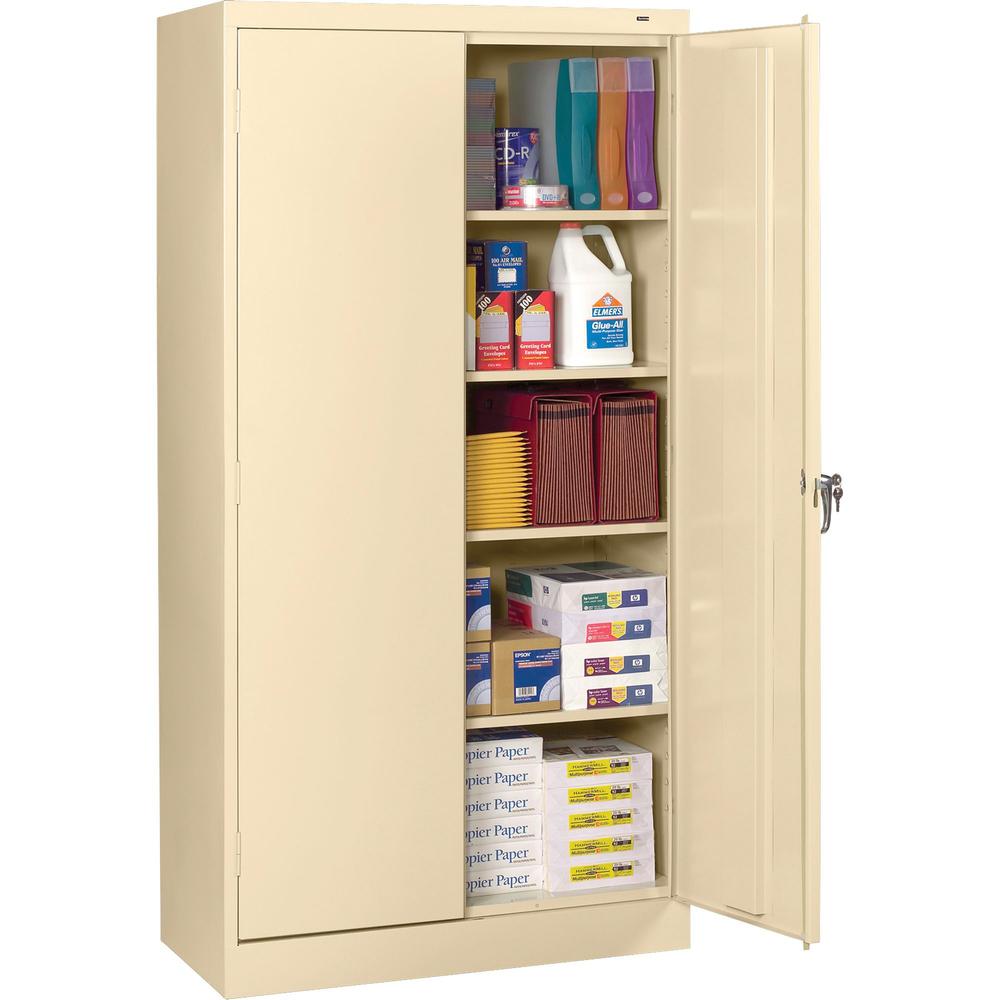 Tennsco 7224 Standard Storage Cabinet 36 X 24 X 72 5 X Shelf Ves 2 X Standard Door S 750 Lb Load Capacity Heavy Duty Leveling Glide Recessed Handle Locking Mechanism Putty Powder