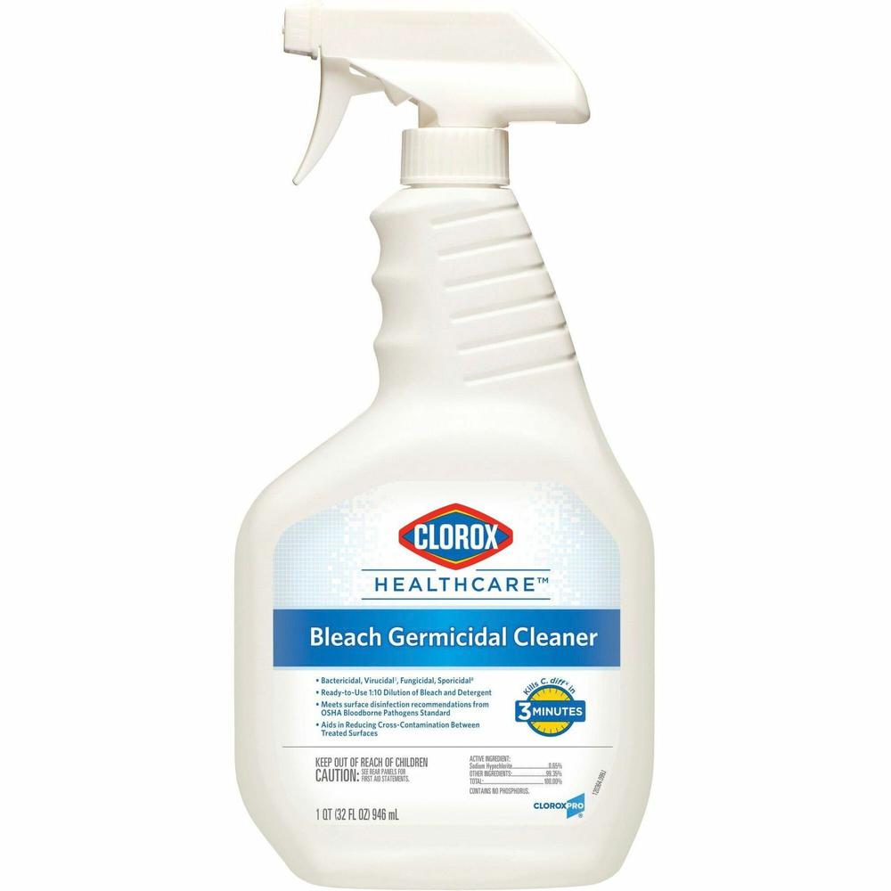 Clorox Healthcare Dispatch Hospital Cleaner Disinfectant Towels with Bleach - Ready-To-Use Spray - 32 fl oz (1 quart) - Bottle - 1 Each. The main picture.