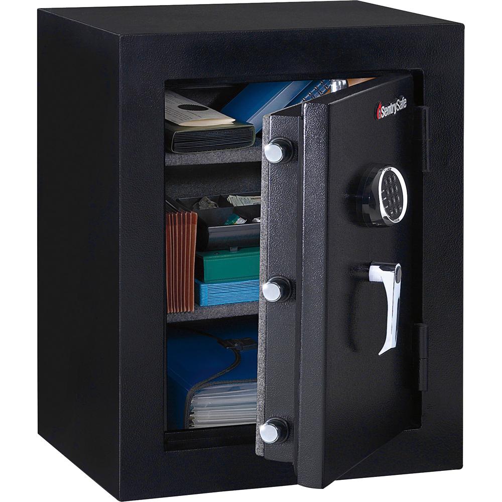 Sentry Safe Fire-Safe Executive Safe - 3.40 ft³ - Electronic Lock - Water Resistant, Fire Resistant - Internal Size 25.75" x 19.38" x 11.73" - Overall Size 27.8" x 21.7" x 19" - Black. Picture 1