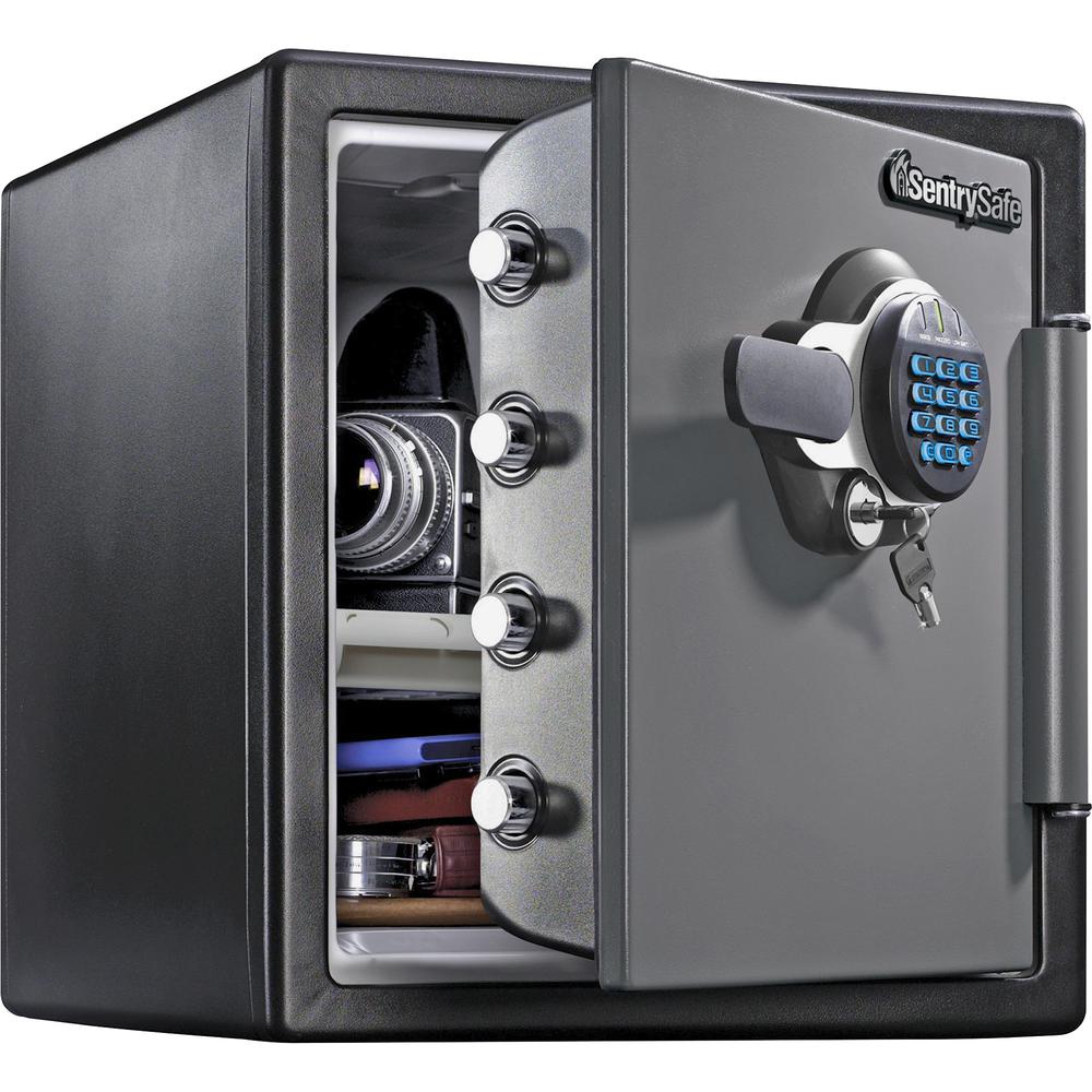 Sentry Safe Fire-Safe Electronic Lock Business Safes - 1.23 ft³ - Electronic Lock - Fire Resistant, Water Resistant, Pry Resistant - Internal Size 13.80" x 12.60" x 11.90" - Overall Size 19.3" x 16.3". The main picture.
