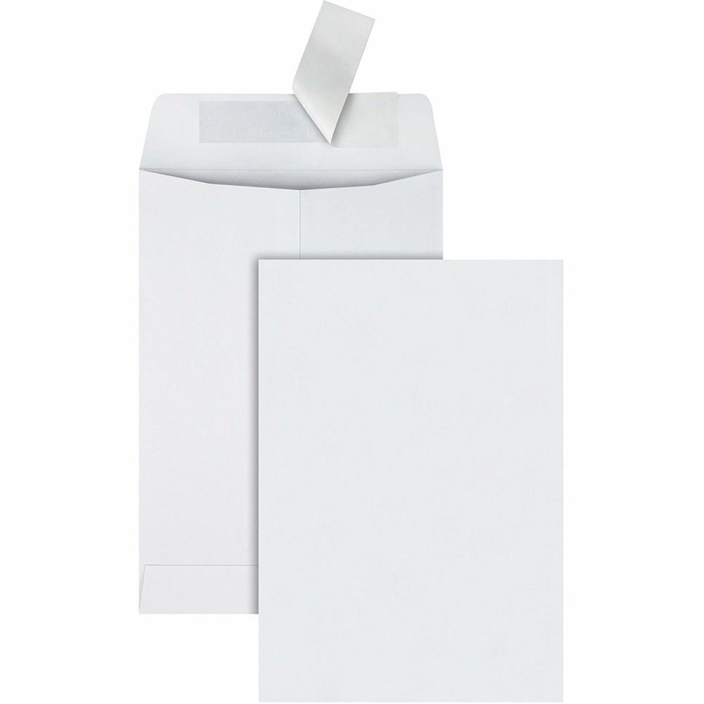 Quality Park 6-1/2 x 9-1/2 Catalog Mailing Envelopes with Redi-Strip&reg; Self-Seal Closure - Catalog - 6 1/2" Width x 9 1/2" Length - 28 lb - Peel & Seal - Wove - 100 / Box - White. Picture 1