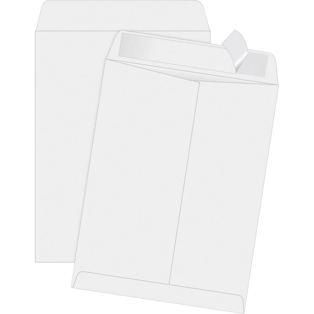 Quality Park Redi-Strip Catalog Envelopes - Catalog - 11 1/2" Width x 14 1/2" Length - 28 lb - Peel & Seal - Wove - 100 / Box - White. Picture 1