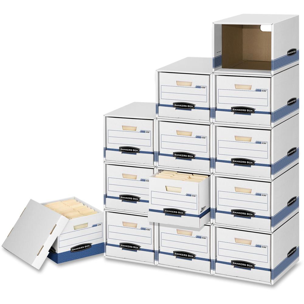 Bankers Box File/Cube File Storage Box Shell - Internal Dimensions: 13" Width x 16.50" Depth x 10.50" Height - External Dimensions: 13.9" Width x 16.9" Depth x 11.4" Height - Media Size Supported: Leg. Picture 1