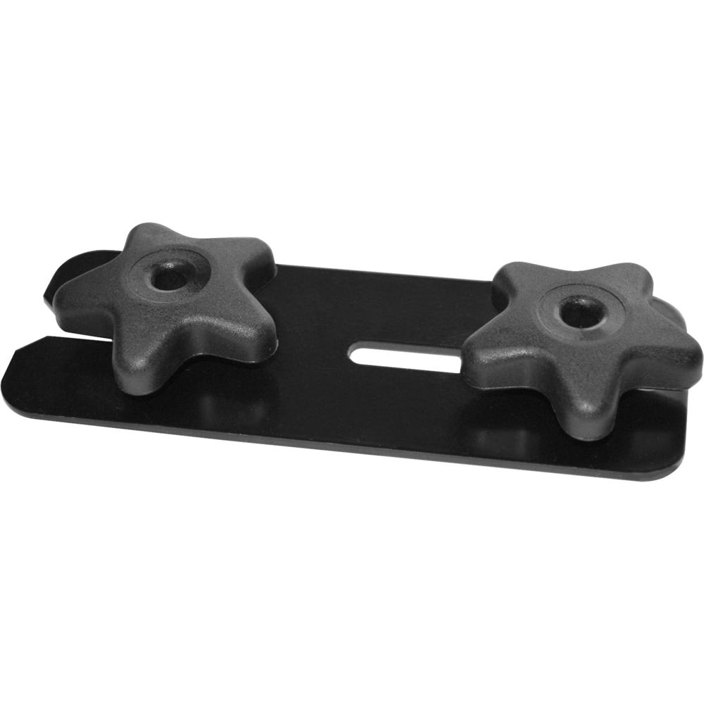 Lorell Universal Quick Align Table Connector - 6.5" Width x 2.5" Depth x 1" Height - Metal, Plastic - Black. Picture 1