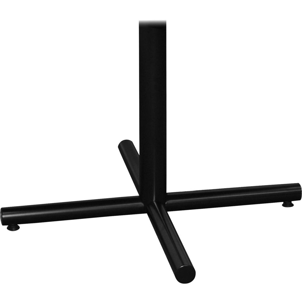 Lorell Hospitality Cafe-Height Table X-Leg Base - Black X-shaped Base - 27.50" Height x 36" Width x 36" Depth - Assembly Required - 1 Each. Picture 1