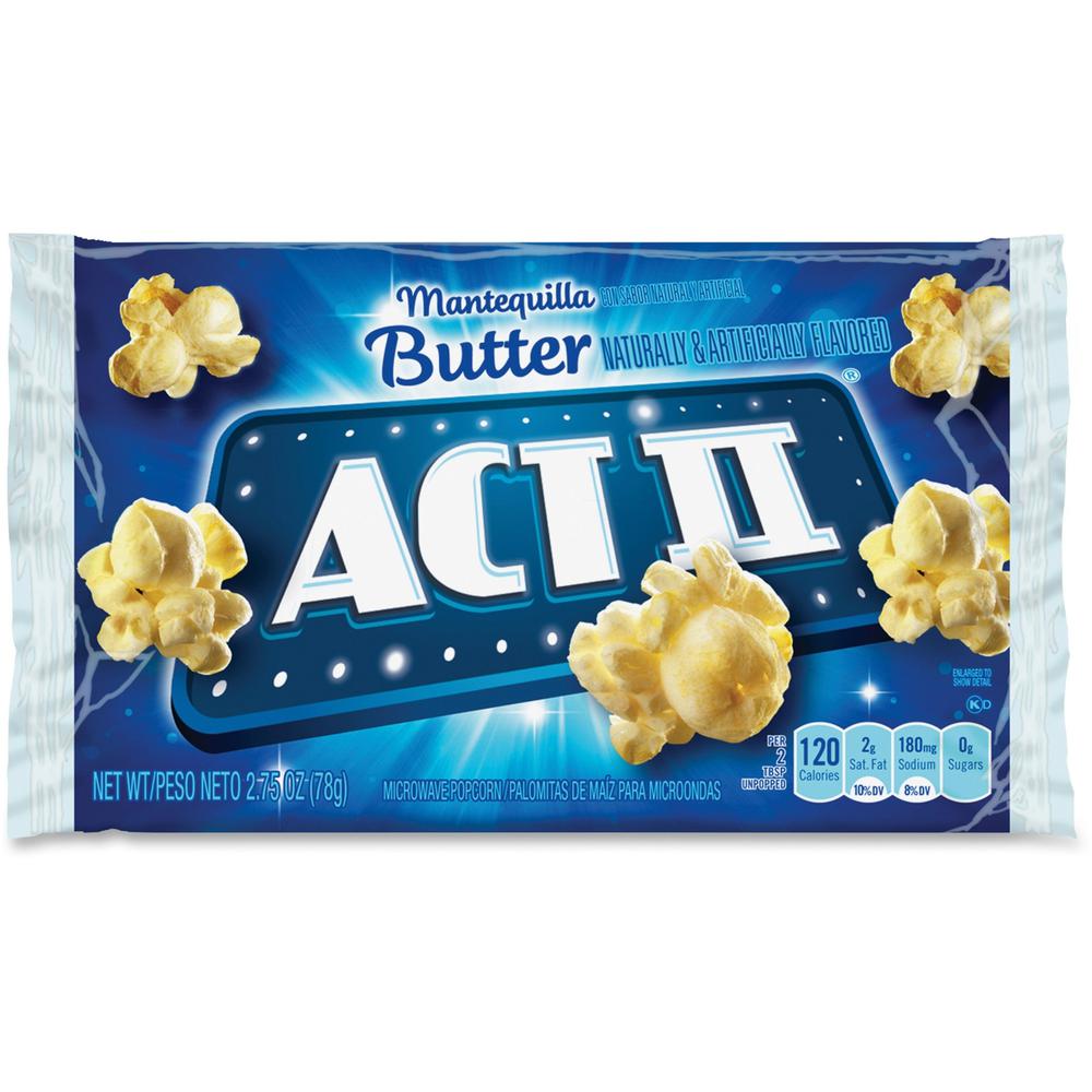 Act II ACT II Butter Microwave Popcorn - Butter - 2.75 oz - 36 / Carton. The main picture.
