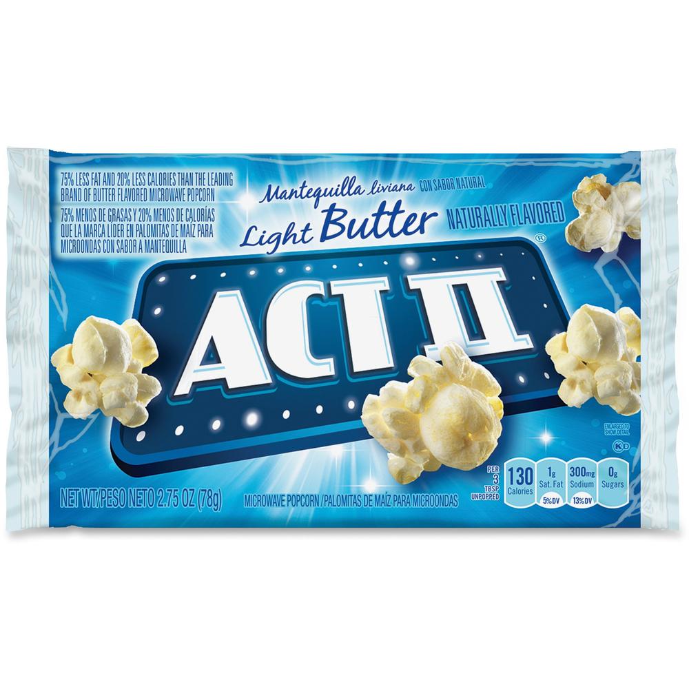ACT II Microwave Popcorn Bulk Box - Microwavable - Light Butter - 2.75 oz - 36 / Carton. Picture 1