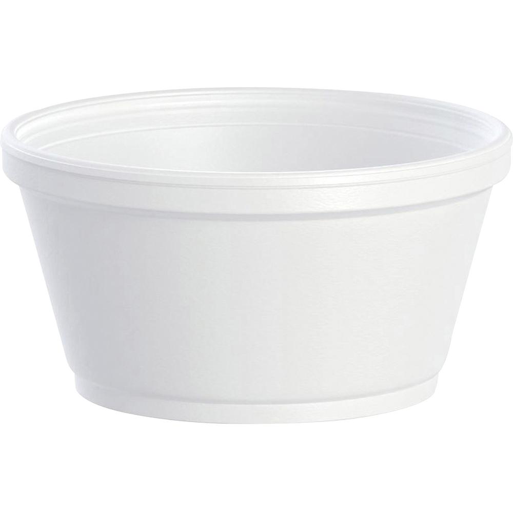 Dart Foam Food Containers - 50 / Bag - Serving - White - Foam Body - 20 / Carton. Picture 1